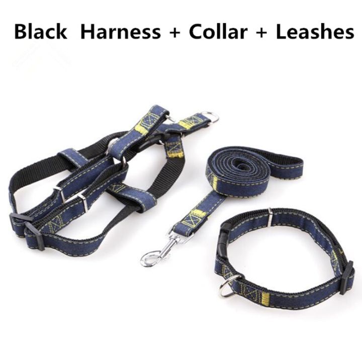 lz-new-high-quality-collar-stereotyped-rope-wear-resisting-cowboy-sewn-traction-rope-chest-straps-collar-set-harnesses-for-big-dogs