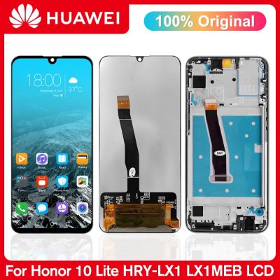 6.21 "ของแท้เหมาะสำหรับ Huawei Honor 10 Lite จอแสดงผล LCD HRY-LX1 HRY-LX2อะไหล่หน้าจอสัมผัส HRY-TL00สำหรับ Honor 10I L