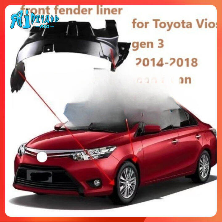 RTO fender liner for Toyota Vios Third Generation gen 3 2014 2015 2016 ...