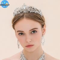 OQEWPI สีสันสดใส เงางาม บาร็อค อารมณ์ที่ดี วินเทจ เจ้าหญิงสำหรับเด็ก Rhinestone Tiara มงกุฎเจ้าสาวมงกุฎ เครื่องประดับผมแต่งงาน มงกุฎคริสตัล