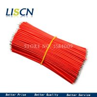 【✲High Quality✲】 fka5 100Pcs 30awg 100มม.ความยาวสีแดงสีหัวต่อสายดีบุกเส้นการชุบ Diy สีแดงอิเล็กทรอนิกส์ลวดเชื่อม0.8Mm