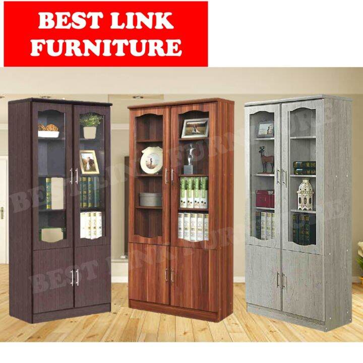 BEST LINK FURNITURE Display / Book Case / Book Shelf With Glass