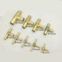 T way Brass Barb Pipe Fitting 3Way Connector For 4mm 5mm 6mm 8mm 10mm 12mm 16mm 19mm Hose Copper Pagoda Water Tube Fittings Pipe Fittings Accessories