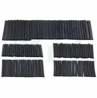 50/127/140/218/260 pcs Heat Shrink Tubing 2:1 Black Tube Car Cable Sleeving Assortment Wrap Wire Kit with Polyolefin Tub Electrical Circuitry Parts