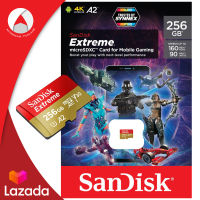 SanDisk Extreme microSD Card V30 U3 A2 256GB R/W160/90MB/s (SDSQXA1-256G-GN6GN) Mobile Gaming แท็บเล็ต Lifetime Warranty