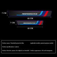 4X รถเกณฑ์สติกเกอร์ Anti Scratch ประตู Sill Protector ป้องกันคาร์บอนไฟเบอร์ Stylin สำหรับ BMW Performance โลโก้ Accessories