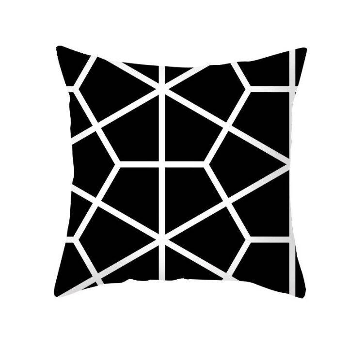 black-and-white-geometric-decorative-pillowcases-polyester-throw-pillow-case-striped-geometric-pillowcase-kussensloop