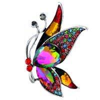 Rhinestone Butterfly Brooches