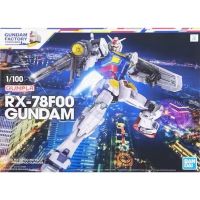 Bandai Original Model Kit GUNDAM RE RX-78F00 ALL 1/100 Anime Action Figure Assembly Model Toys Collectible Model Gifts For Boys