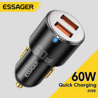 Essager 100W 66W USB Type C Car Charger QC 3.0 PD 3.0 Fast Charger สำหรับ Xiaomi iPhone Huawei POCO Redmi แล็ปท็อปรถชาร์จโทรศัพท์