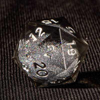 D20 D และ D เรซิ่นหลายเหลี่ยมสีดำชุด Dice Dice ขอบคมแกนไหลของเหลว RPG เกมการเล่นบทบาทดันเจี้ยนและ Pathfinder มังกร