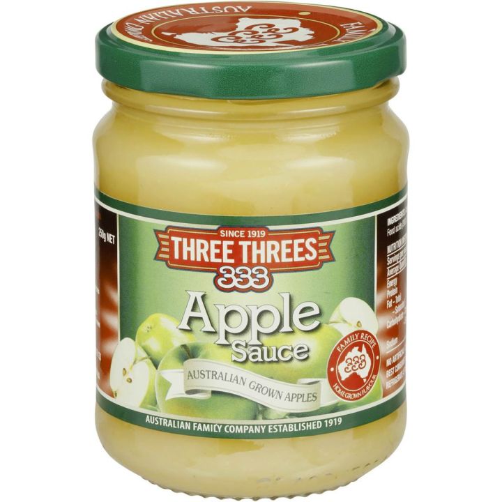 premium-import-x-1-three-threes-apple-sauce-250-g-ซอสแอปเปิ้ลแบบบดละเอียด-จากประเทศออสเตรเลีย-tr01
