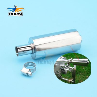 Stainless Steel Exhaust Silencer Muffler 16mm End Tuned Pipe Baffler For Rc Boat