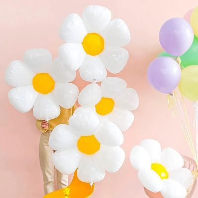 8PCS/PACK 16IN Small Daisy Aluminum Film Party Decoration Balloon Adhesives Tape