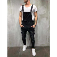 【CW】High Quality Mens Ripped Jeans Jumpsuits Hi Street Distressed Denim Bib Overalls For Man Suspender Pants Size XXXL Denim Pants