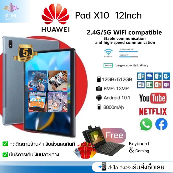 ประกัน-5ปี-tablet-แท็บเล็ต-hauwe-แท็บเล็ตใหม่-รองรับภาษาไทย-แท็บเล็ตของแท้-6-128gb-สองซิม-แท็บเล็ตถูกๆ-แท็บเล็ตราคาถูก-รองรับทุกแอพพลิเคชั่น-ส่ง