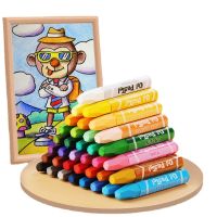 12/18/24/36 Colors Silky Colorful Oil Painting Stick Hexagonal Pen Holder Student Childrens Painting Graffiti Set Washable