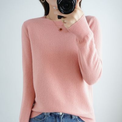 ✶♠ Cashmere Sweater Woman 39;s Pullover Sleeve Round Neck Female Wool Knit Bottoming