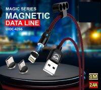 สายชาร์จหัวแม่เหล็ก 3in1 U&amp;I Magnetic Cable UIDC-4266 Magic Series