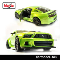 โมเดลรถเหล็ก Model Car : Maisto Ford Mustang Street Racer 2014 - สี Metallic Light Green ขนาด 1:24 โมเดลรถคอลเลกชัน Diecast Model Car, ของเล่นเด็ก Toys ของขวัญ Gifts... Car Model Bkk