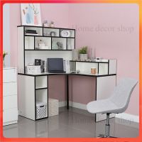 desk โต๊ะทำงาน โต๊ะเข้ามุม corner table ขนาด 120 x 120 x 156 ซม. ประกอบติดตั้งฟรี