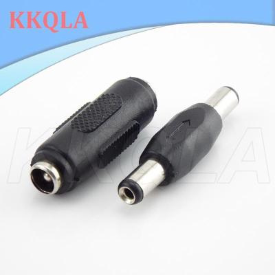 QKKQLA 1pair 5.5mm*2.1mm Male To Male DC Power Plug Jack and Female To Female Socket Connector For CCTV Camcer Panel Mounting Adaptor
