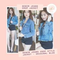 Gladis JACKET JEANS RAWIS CROPED SNOW JACKET Women nirina acid crop jsket