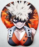 2019 new version Japanese anime silicone 3d mouse pad Lycra fabric wristbands Cartoon Creative sexy mouse pad Chest mouse pad