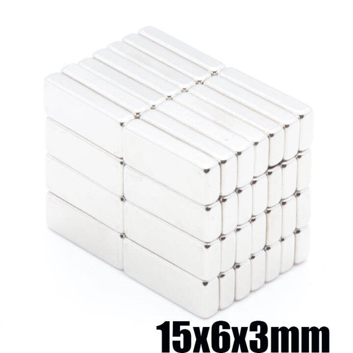 10ชิ้น-แม่เหล็กแรงสูง-15x6x3มิล-สี่เหลี่ยม-15-6-3มิล-magnet-neodymium-15-6-3mm-แม่เหล็ก-สี่เหลี่ยม-ขนาด-15x6x3mm-แรงดูดสูง-พร้อมส่ง