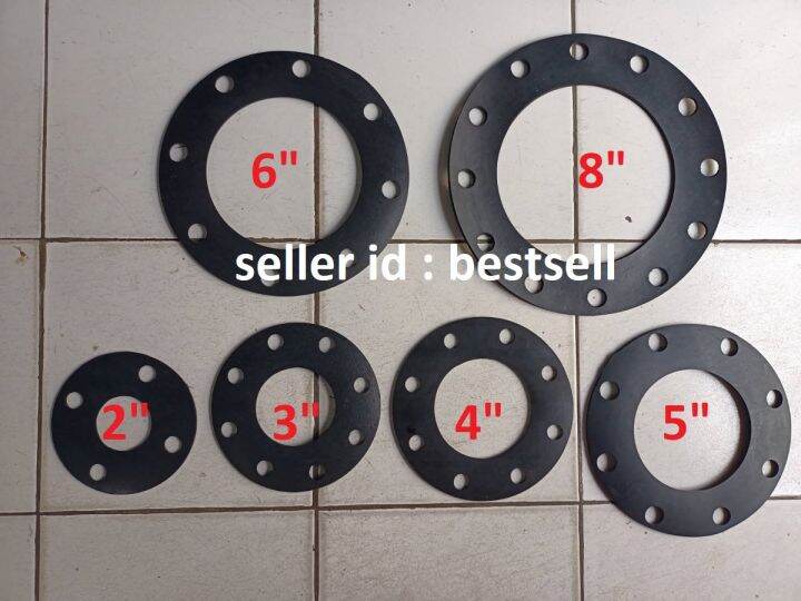 Packing paking seal karet rubber Flange gasket 2 3 4 5 6 8 in inch 2" 3