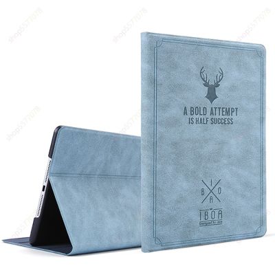 【DT】 hot  Case for IPad Air4 5 10.9" Pro11 IPad 10.2" 9th Gen Luxury Vintage Deer Head Leather Smart Stand Case for IPad Air1 2 9.7" Funda