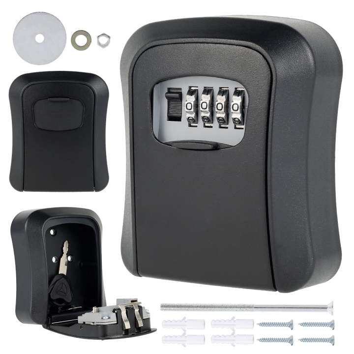 Wall Mount Key Safe Box Numbering Lock Key Storage Lock Box 4 Digits