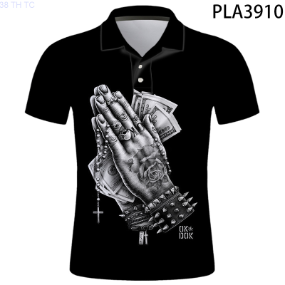 【high quality】  2020 New Summer 3d Printed Cool Prayer Men Polo Shirt Fashion Streetwear Casual Summer Hombres Harajuku Short Sleeve Ropa