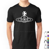 Saturn Westwood Crown Logo ( White ) T Shirt 100% Cotton Saturn Westwood Vivienne Crown Logo Black Class Luxury XS-4XL-5XL-6XL