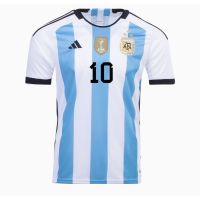 Argentina Jersey 3 Star  World Cup Fans Issue Home Messi 10 MEN Women Football Jersi Short Sleeve Soccer  Top T-shirt Shorts 4XL 5XL 3D Craft