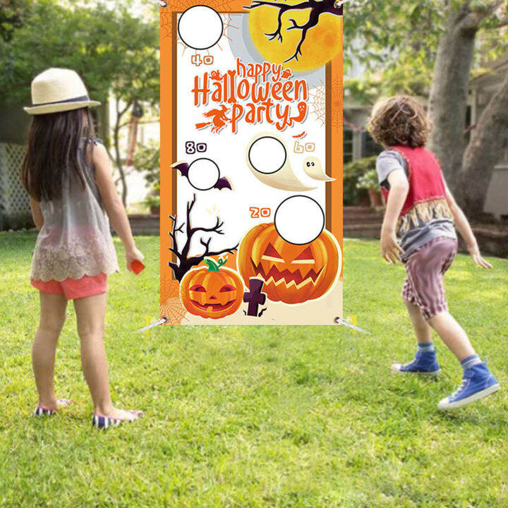 microgood Hanging Toss Game Fun Halloween Toss Game with Bean Bags