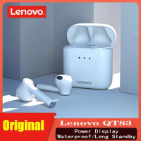 Lenovo หูฟังหูฟังบลูทูธไร้สาย Qt83,สองหูฟังเบสสเตอริโอกันน้ำกีฬามีไมค์