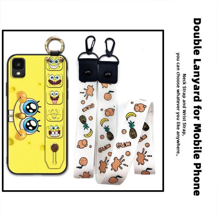 cartoon-anti-knock-phone-case-for-tcl-30z-30le-t602dl-soft-tpu-protective-lanyard-wristband-silicone-anti-dust-original