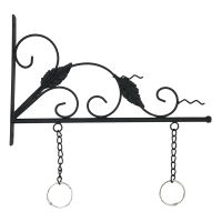 Hanging Sign Europe Style Metal Scroll ckets for Door Signs Hot Sale Office Home Outdoor Black Iron Decorative