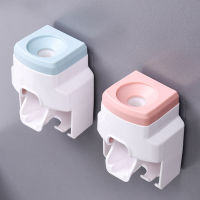 Creative Wall Mount เครื่องจ่ายยาสีฟันอัตโนมัติอุปกรณ์ห้องน้ำกันน้ำ Lazy Toothpaste Squeezer ผู้ถือแปรงสีฟัน