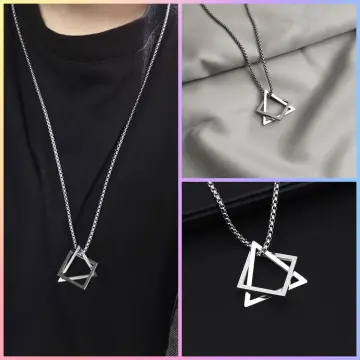 Buy Triangle Mens Strength Necklace, Viking Jewelry, Husband Gift,  Christmas Boyfriend Gift, Handmade Silver Jewelry Online in India - Etsy