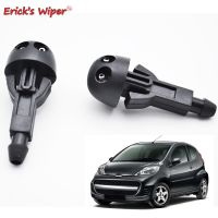 Ericks Wiper 2Pcs Front Windshield Wiper Washer Jet Nozzle For Peugeot 107 2005 - 2014 Car Water Hood Water Sprayer Nozzles Windshield Wipers Washers