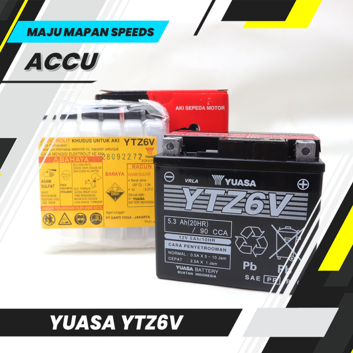Accu YTZ6V Yuasa / Aki Basah YTZ6V Yuasa | Lazada Indonesia