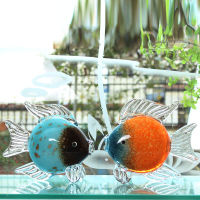 Colored Glass Glass Fish Model Ornaments Light Luxury Lucky Crystal Animal Crafts Modern Home Decoration Accessories