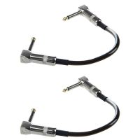 2X Guitar Patch Cable 12 Inches 6.3mm