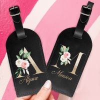 hot！【DT】▧✴✔  Personalised Leather Luggage Tag Initial with Name Suitcase Identifier Label Baggage Boarding Tags Accessorie
