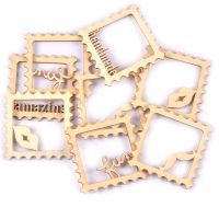 【YF】✑♈  10Pcs 57mm Wood Slices Photo Frame Pattern Scrapbooking Accessories Crafts
