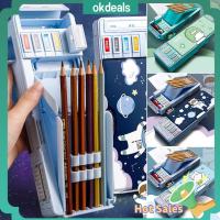 OKDEALS อุปกรณ์การเรียน น่ารักค่ะ กล่องเครื่องเขียนผ้าใบ ความจุขนาดใหญ่ กล่องดินสอโรงเรียน Kawaii กล่องดินสอ กระเป๋าจัดระเบียบ ที่เก็บของโรงเรียน กล่องดินสอพลาสติก