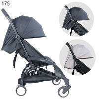 Baby Stroller Accessories 175 Degrees Stroller Hood &amp; Mattress For Babyzen Yoyo Yoya Babytime With Back Zipper Pocket