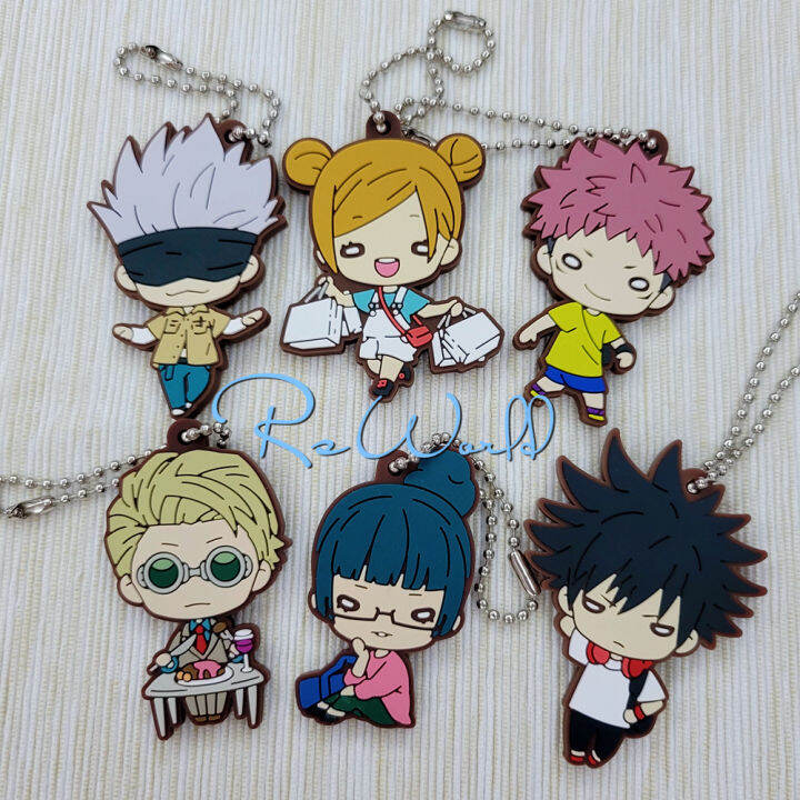 jujutsu-kaisen-fushiguro-megumi-gojo-satoru-toge-original-japanese-anime-figure-rubber-mobile-phone-charms-keychain-strap-keyrin